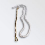 White Lead Ropes with brass chain