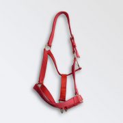 Large heavy horse head collar in red