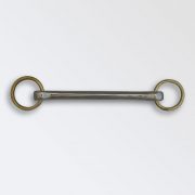 Stainless Steel Straight Bar Bits with Brass Rings