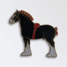 Enamel Pin badge boxed - Clydesdale Stallion Black