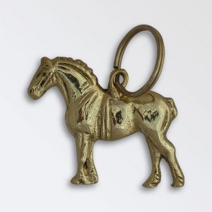 Solid brass key ring - Percheron Stallion