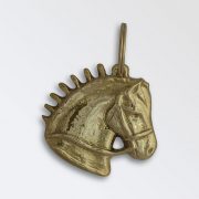 Solid brass key ring - Heavy Horse Head Right Facing