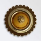 Stamped Crock Centre Rosettes - Yellow